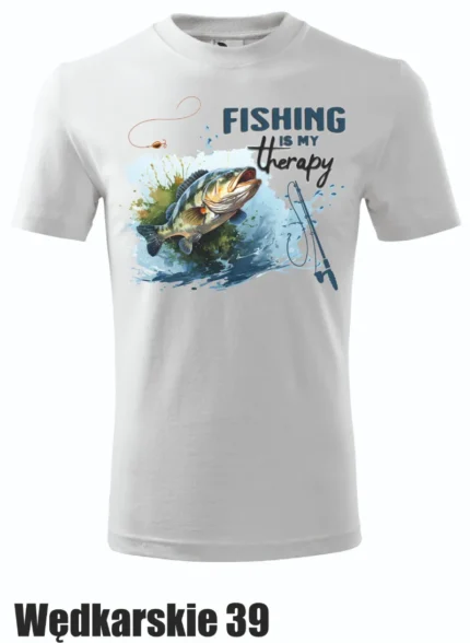 Koszulka - Fishing is my therapy