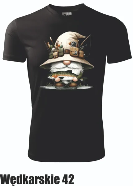 Koszulka - Krasnal wędkarz
