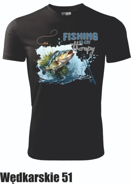 Koszulka - Fishing is my therapy