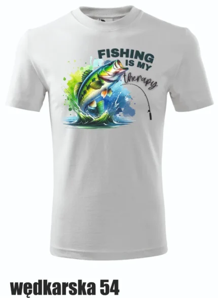Koszulka - Fishing is my therapy