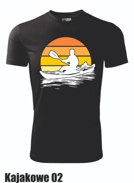 Koszulka - Kajak i zachód słońca