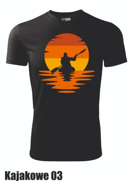 Koszulka - Kajak i zachód słońca