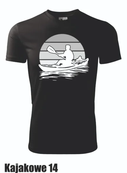 Koszulka - Kajak na tle słońca