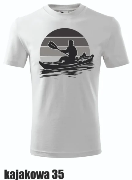 Koszulka - Kajak na tle słońca