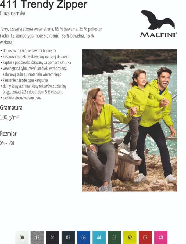 MALFINI - bluza rozpinana damska