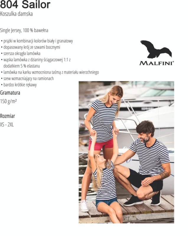 MALFINI - damska koszulka SAILOR