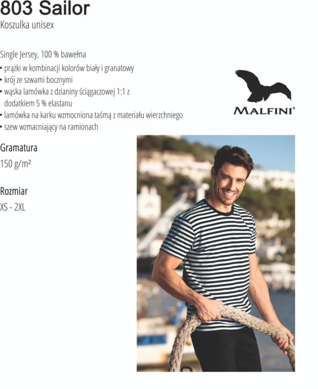 MALFINI - męska koszulka SAILOR