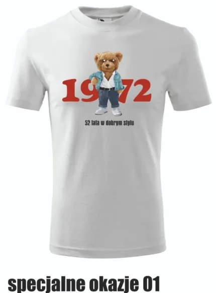 Koszulka - Miś z datą urodzenia