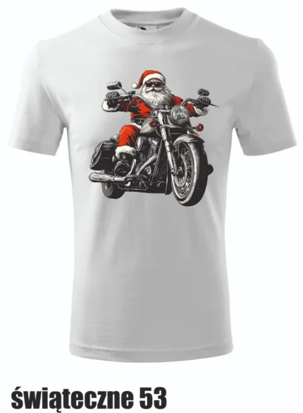 Koszulka - Mikołaj na motocyklu