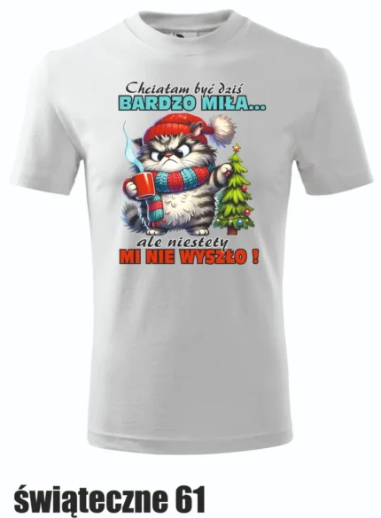 Koszulka - Świąteczny kotek
