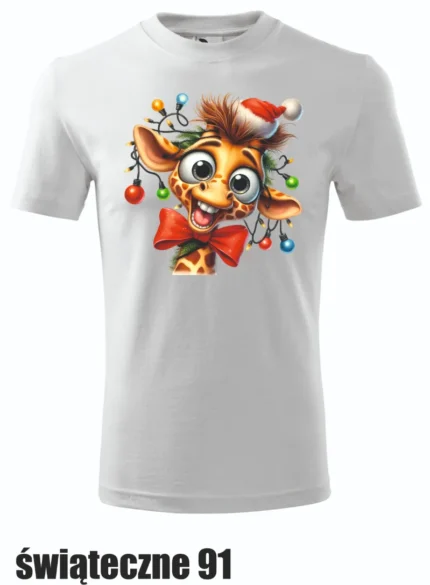 Koszulka - Świąteczna żyrafa