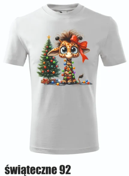 Koszulka - Świąteczna żyrafa