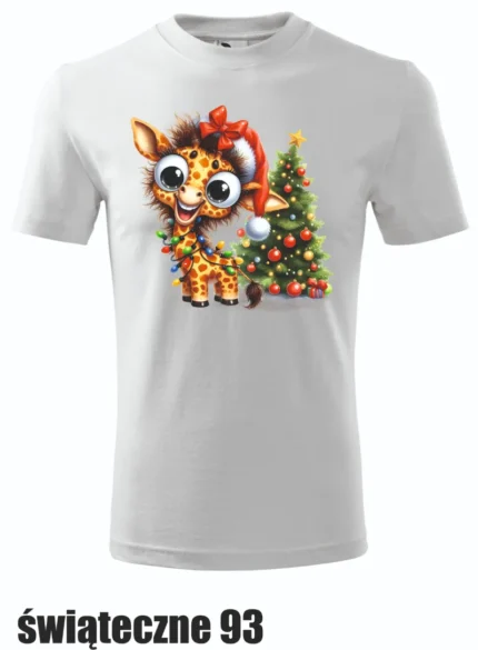 Koszulka - Świąteczna żyrafa